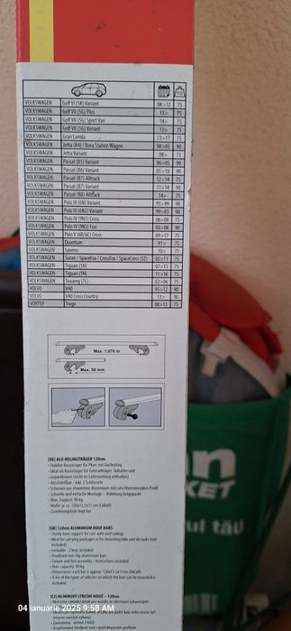 Bare aero Menabo brio