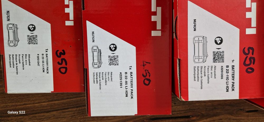 Hilti set acumulatori  pentru scule electrice