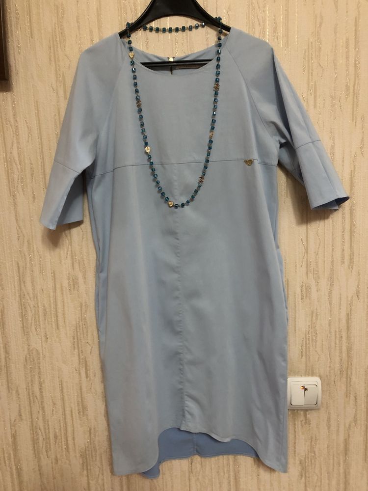 Платье нежно-голубого цвета,Турция, размер 44-46