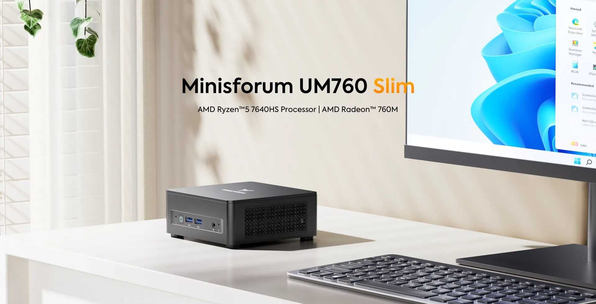 Продаю мини пк mini pc minisforum um760 slim с Ryzen 7640hs 16/1024
