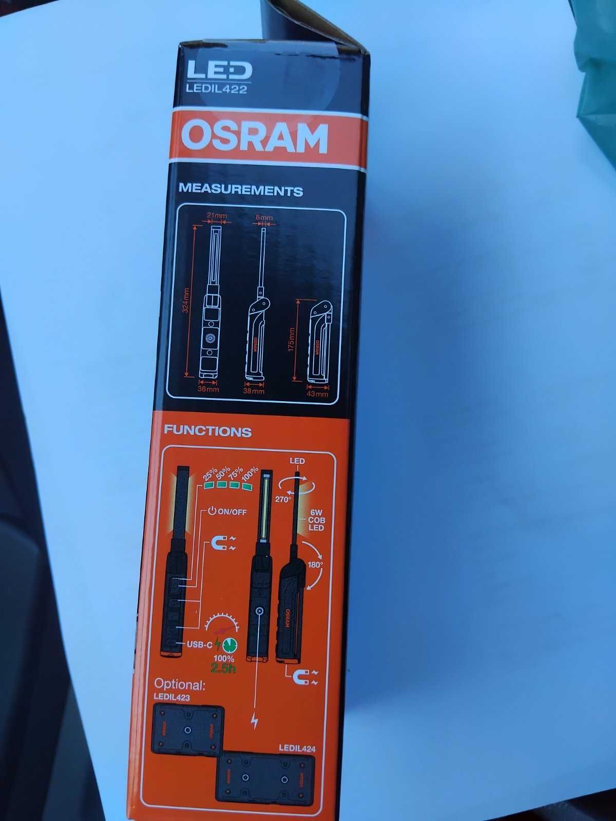 LED Фенер с безжично зареждане OSRAM LEDinspect WIRE-FREE 6W 5700K