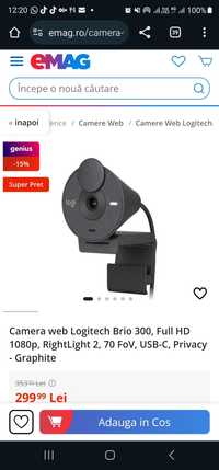 Camera web Logitech Brio 300, Full HD 1080p, RightLight 2, 70 FoV, USB
