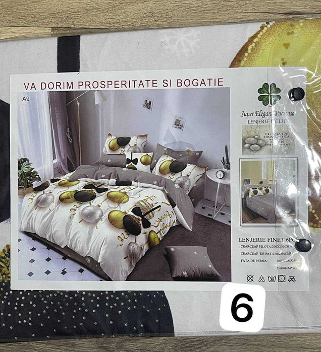 Lenjerii 6 piese Craciun, finet