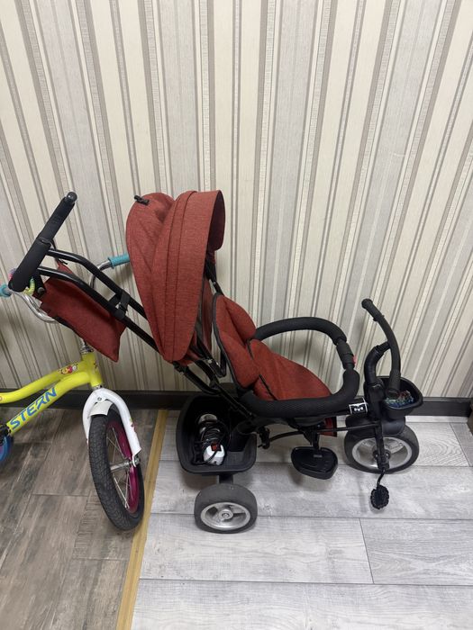 Детский велосипед-коляска (трансформер)