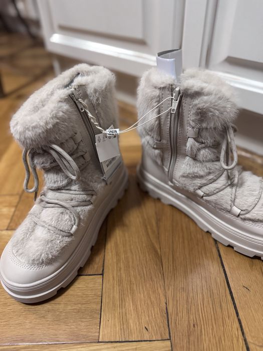 Ботуши Zara с пух