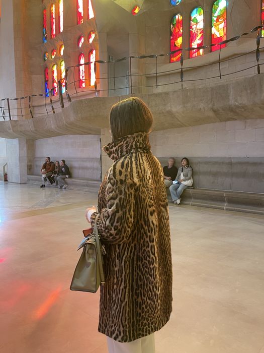 Haina din blana naturala de ocelot