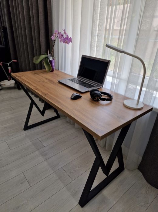 Стол компьютерный Лофт V, 150х60x79 см, коричневый