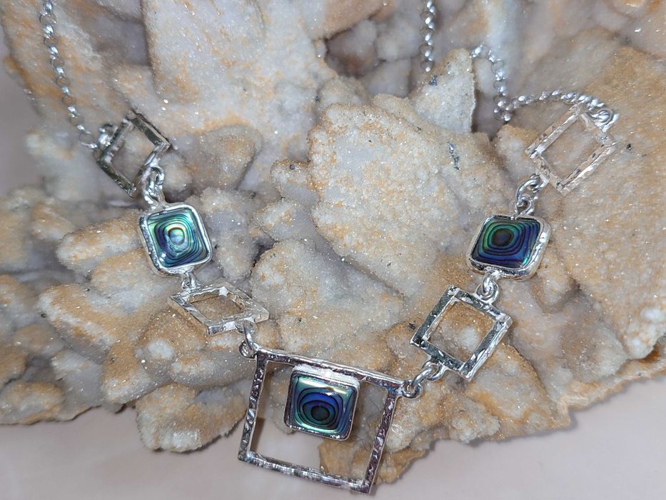 Colier din argint cu scoica Abalone, Haliotis sau Paua