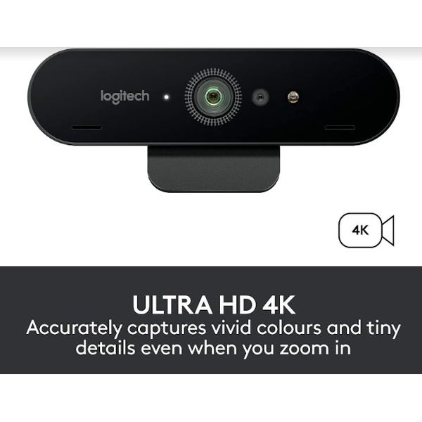 Camera Web Logitech BRIO Stream, Ultra HD 4K (Negru)