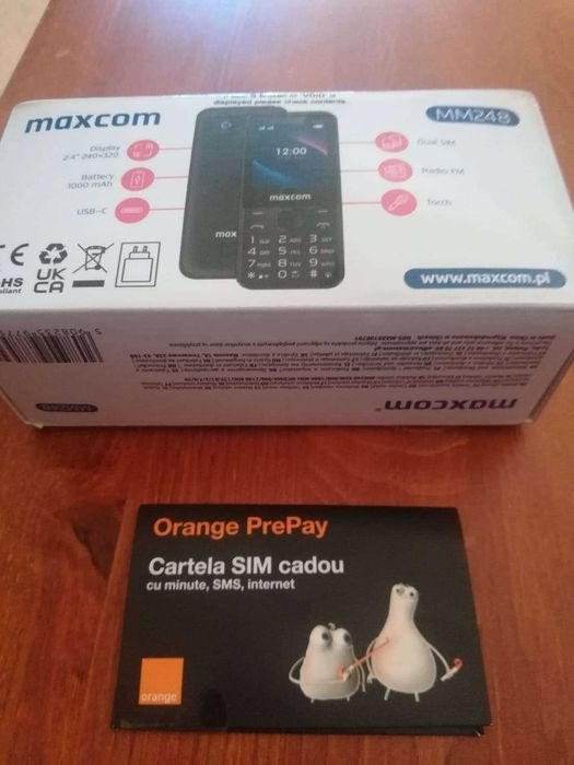 Vand telefon Maxcom MM248 cu taste + cartela