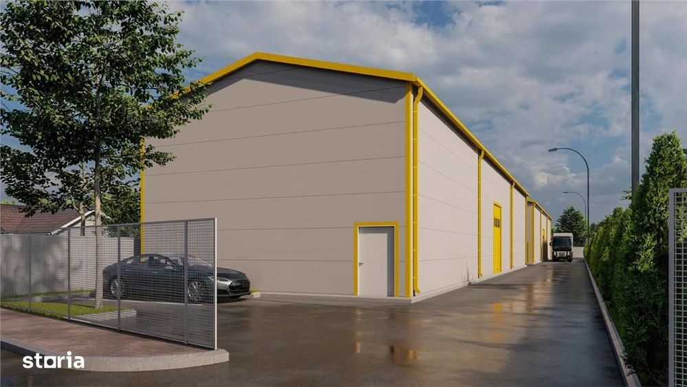Afumati-E 85-Hala 420 mp, cu birouri, curte 350 mp