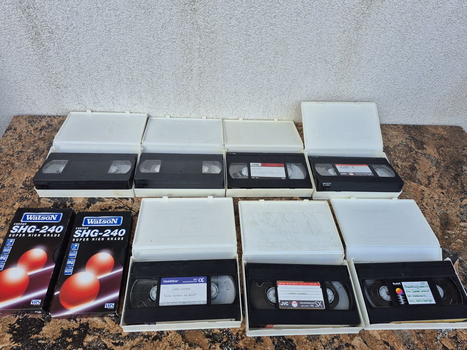Vând 4 Gold Star  casete video VHS + 5 Waston  240 minute originale