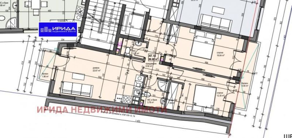 Продава се Тристаен апартамент в София, Банишора - 99 кв.м за 1804 €/кв.м - Снимка #1