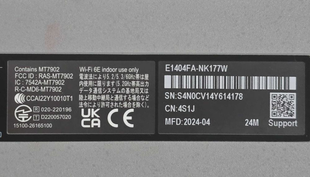 Laptop Asus GO 14, Ryzen 5 7520U, 512 GB, 16 GB RAM, Win 11 Home