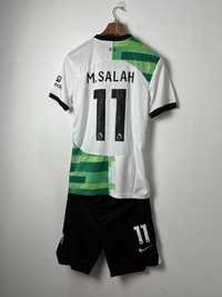 Tricou + SHORT de fotbal Nike Liverpool Away 23/24 M. Salah #11