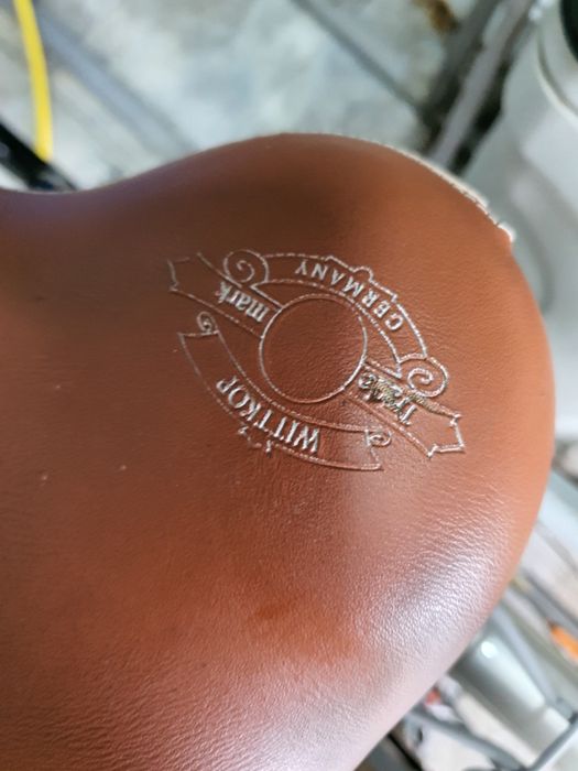 Șa scaun piele bicicletă vintage