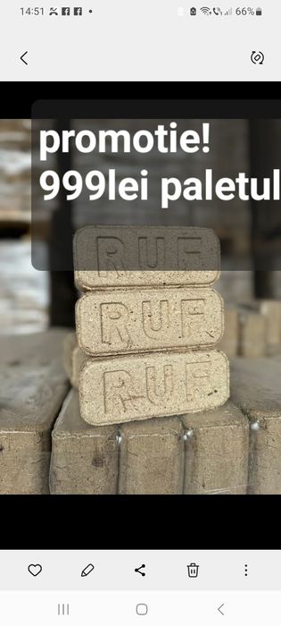Brichete rumeguș ruf 999 lei