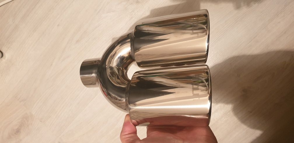 Tips toba ornament toba inox cu iesire dubla tips dublu