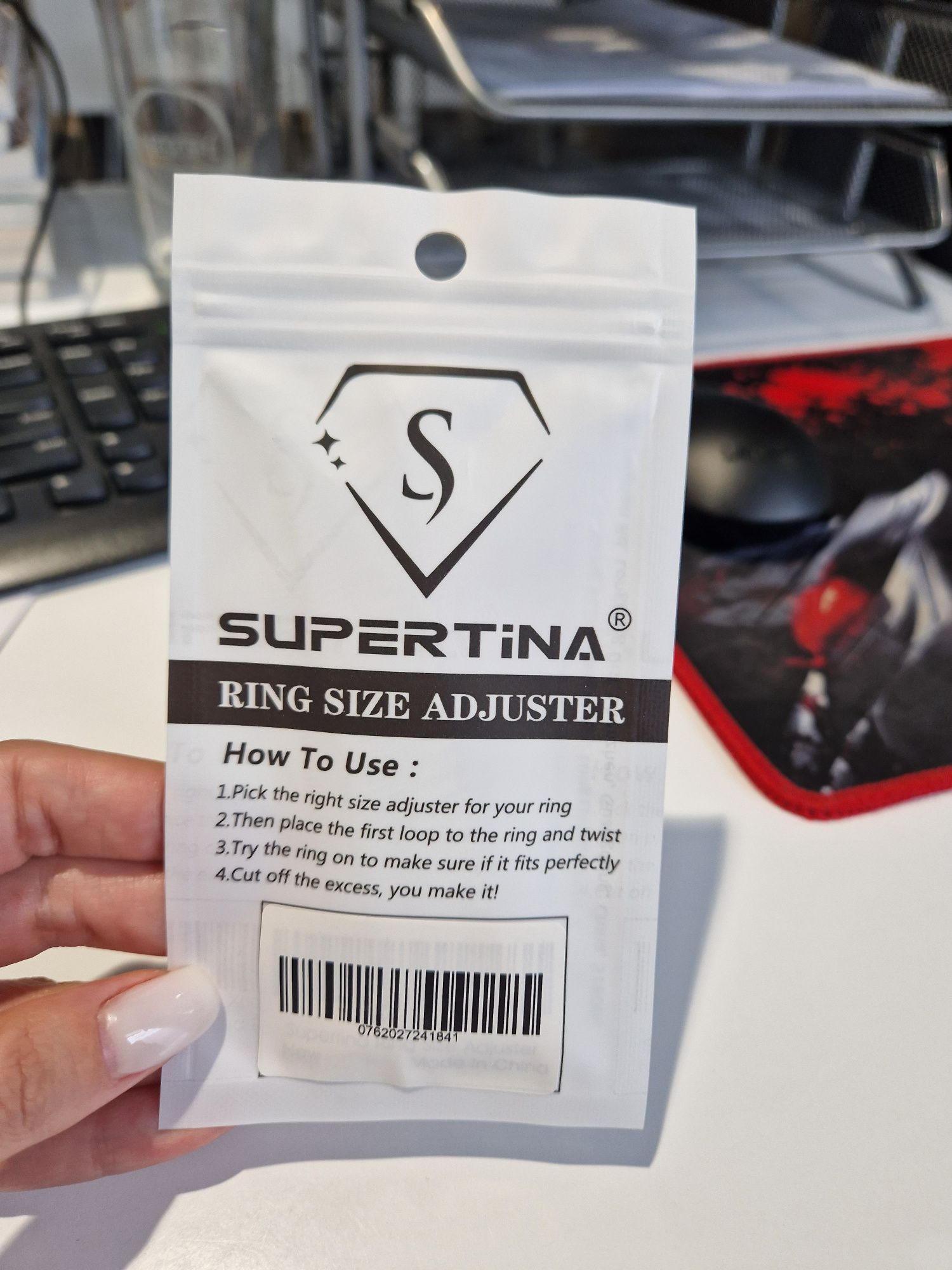 Supertina - Set sistem reglare inel, Silicon, Transparent
