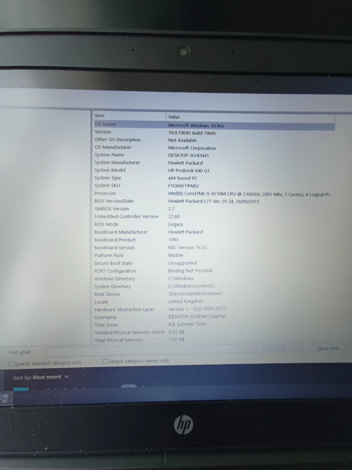 Hp probook 640 G1