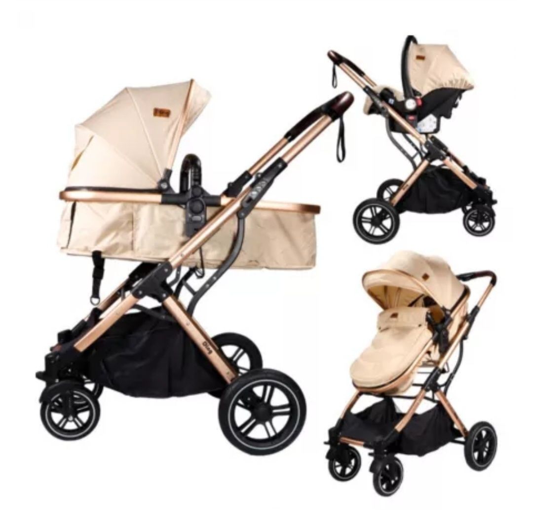 Carucior 3 in 1 Juna
Sistem carucior 3 in 1 Juna, Rose/Beige, Ding