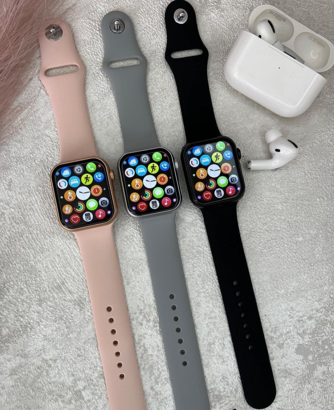 Apple watch 8 45mm + серый ремешок в подарок