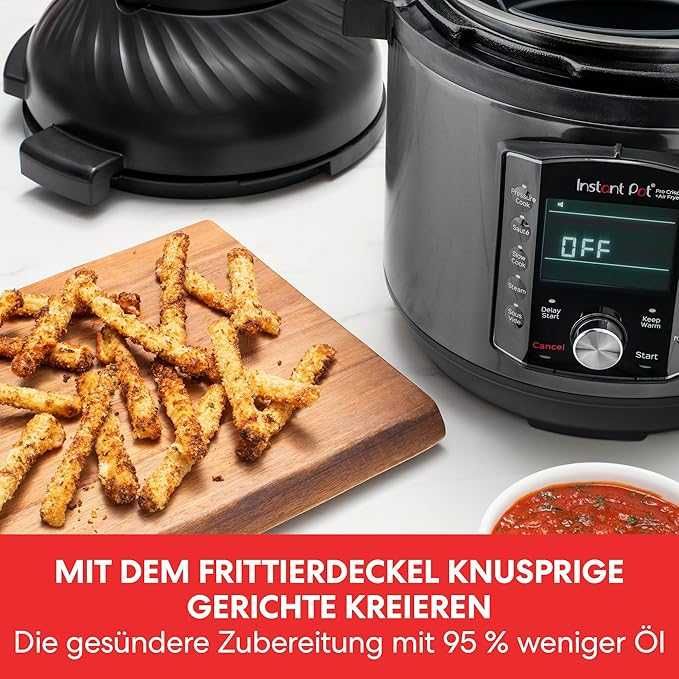 Instant Pot Pro Crisp 7.6L Mултикукър 1500W Готвене под налягане 11в1