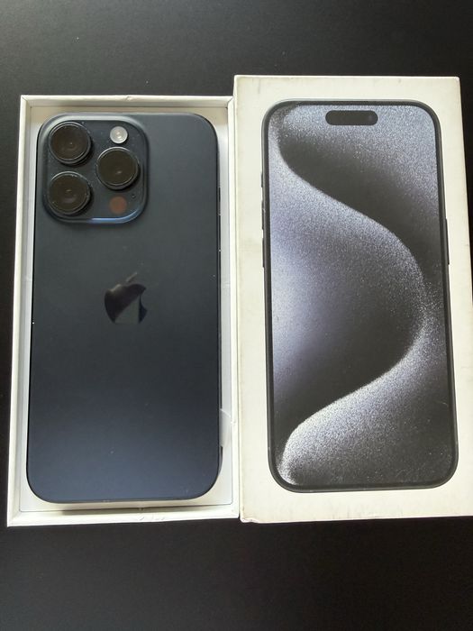 Iphone 15 Pro , Blue Titanium, 128 GB, stare foarte buna !