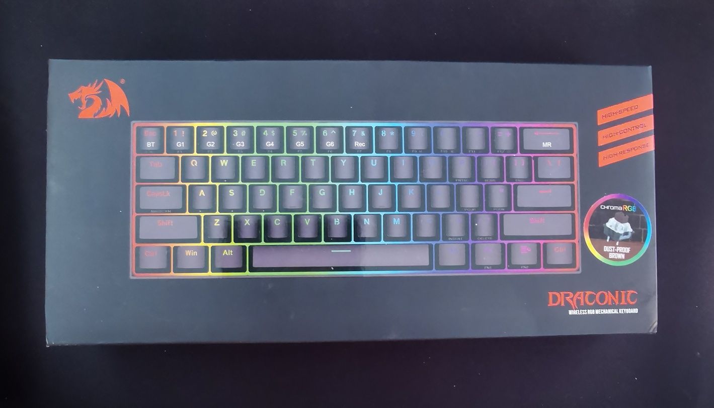 Tastatură Redragon Draconic K530 RGB, Mecanică, Gaming, Bluetooth