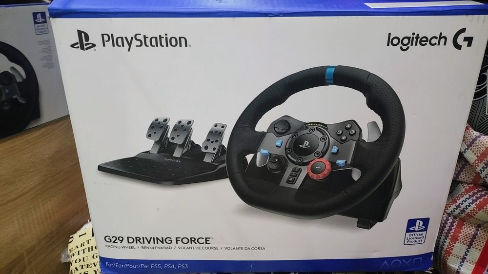 Волан с педали Logitech - G29, черен, PC/PS4/PS5