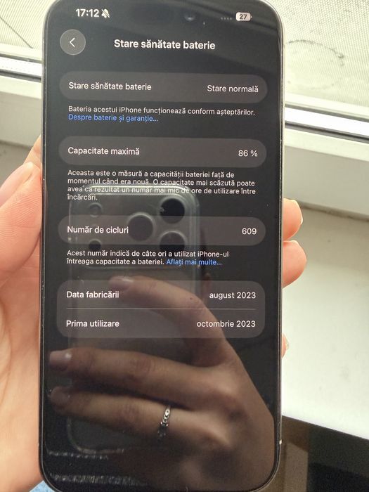 Iphone 15 pro, 128GB impecabil