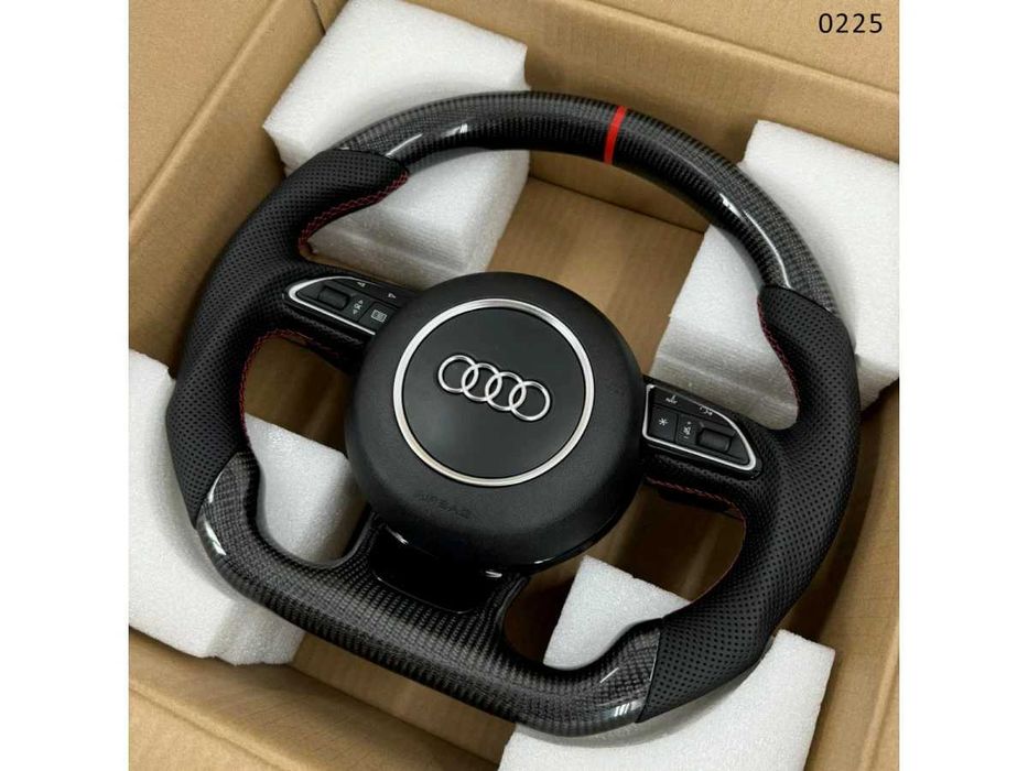 Volan sport ergonomic din carbon AUDI A3 A4 A5 A6 A7 A8 Q3 Q5 Q7