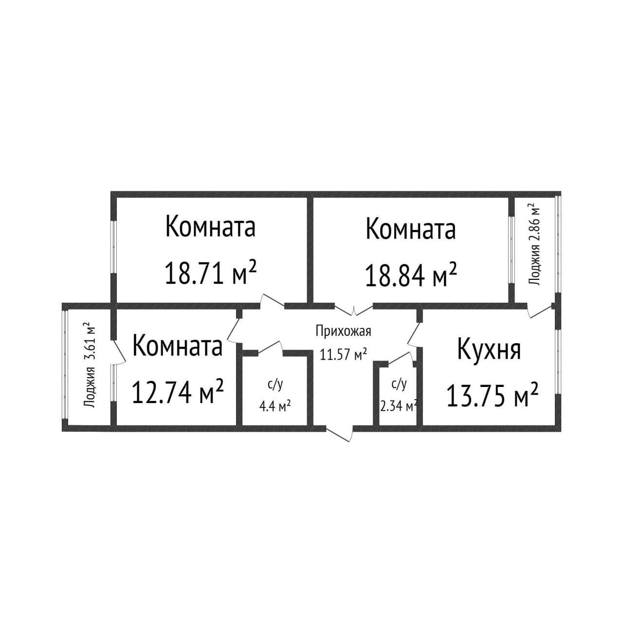 3х.комн. ЖК Жулдыз, район Плазы, Закрытая территория