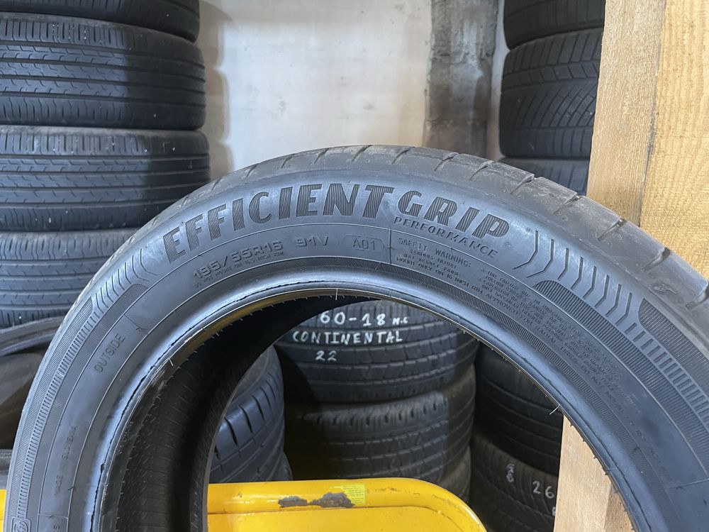 195/55/16 Goodyear Efficient Grip, 7мм, ДОТ 2022, 4бр