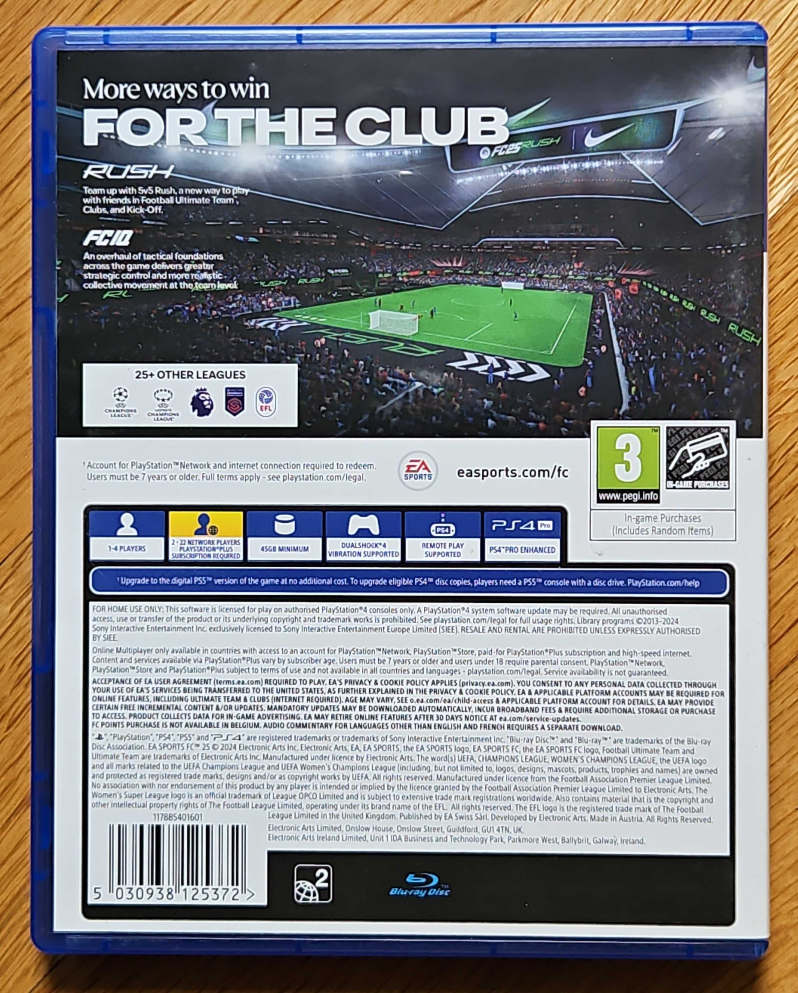 FC 25 PS4 Playstation 4 FIFA 2025 FC25 PS Плейстейшън футбол диск игра