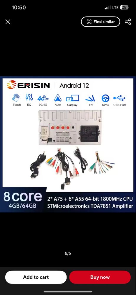 Мултимедия Erisin ES8578A за Audi a4 b6/b7