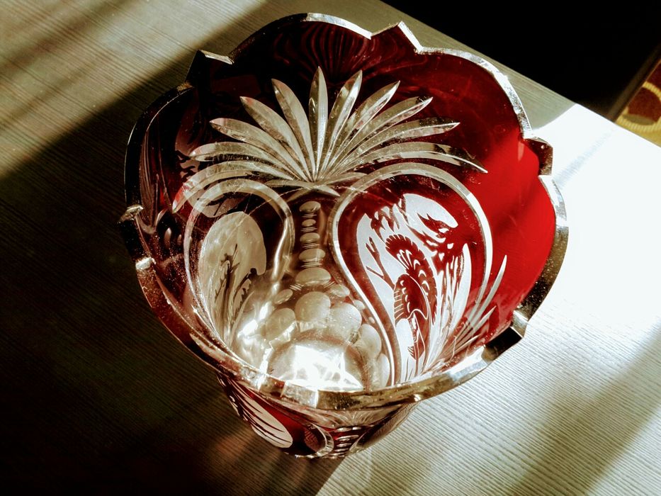 Vaza cristal , motive vanatoare.