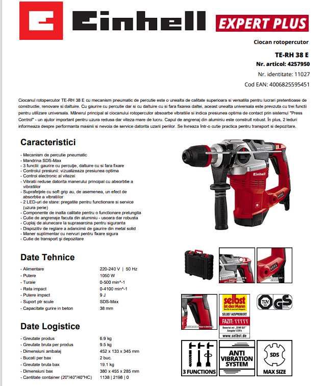 Ciocan rotopercutor Einhell