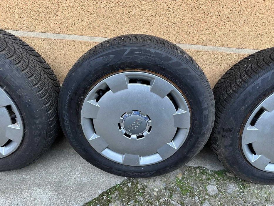set jante tabla R16 cu capace + anvelope iarna Nexen 205/60R16 92H