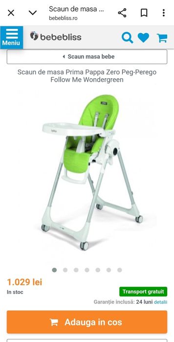 Scaun masa copii Peg Perego Pappa Zero 3