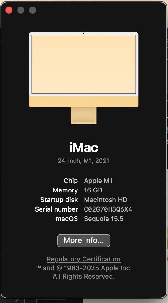 Apple iMac 24 M1 16GB RAM 1TB SSD - Yellow