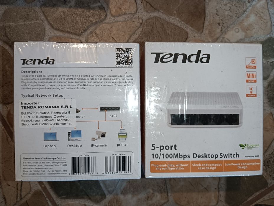 Switch Tenda 5 porturi 10/100Mbps