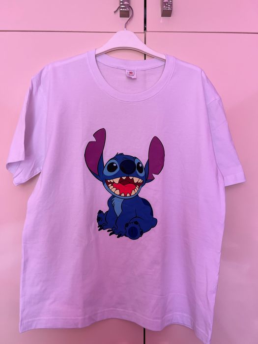 Мъжка тениска 100% Памук. Stitch. Размер М. Нова. Стич.