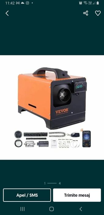 Incalzitor Diesel Vevor 8kw Original Sigilat