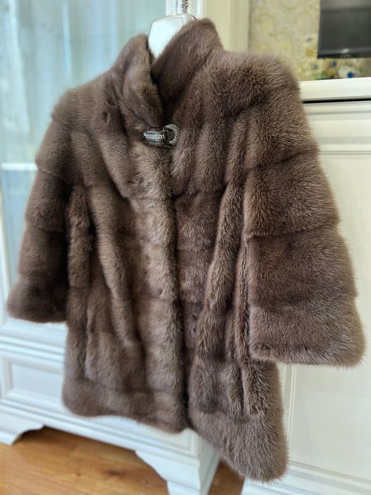 2в1 Норковая шуба и длинное пальто на подкладе