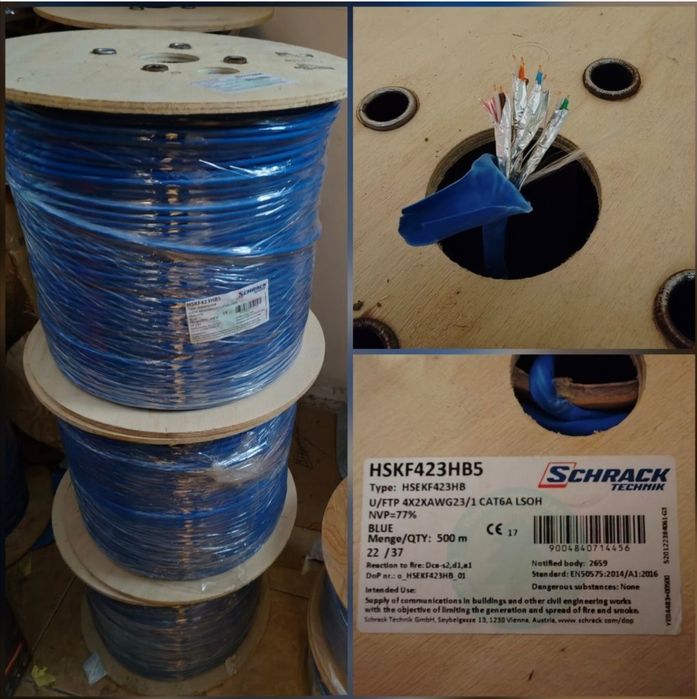 Cablu retea Cat 6 U/FTP rola 500 m,  Cat7A S/FTP