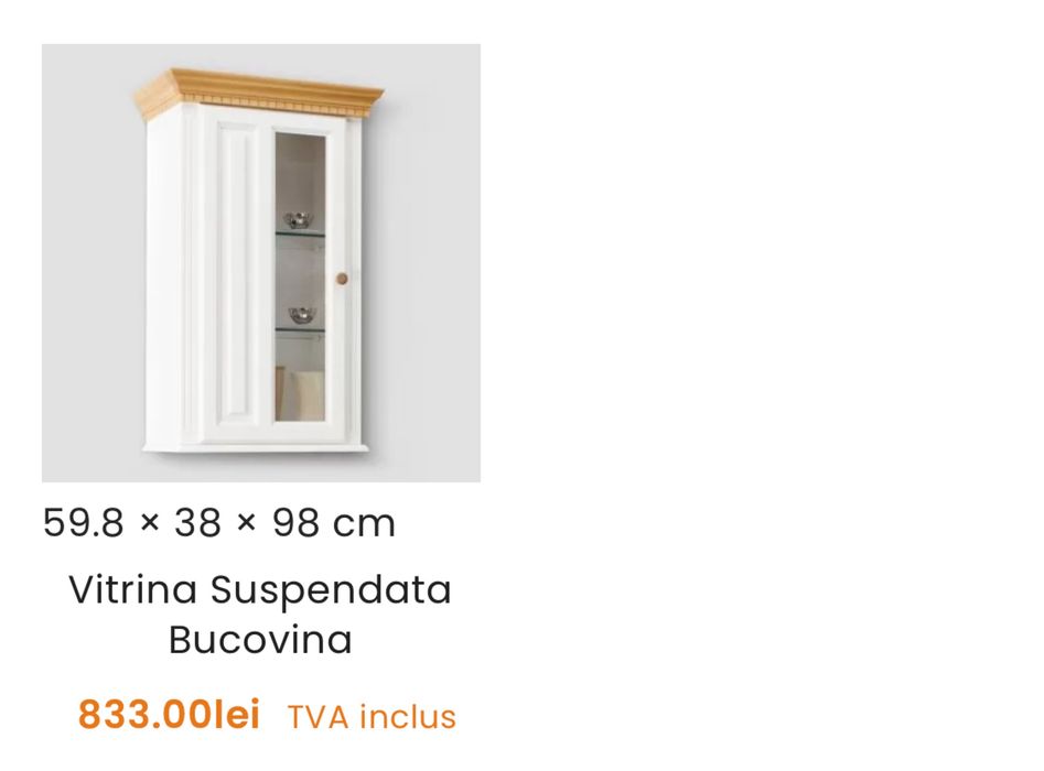 Mobila living Banilevici Bucovina lemn masiv 6 piese