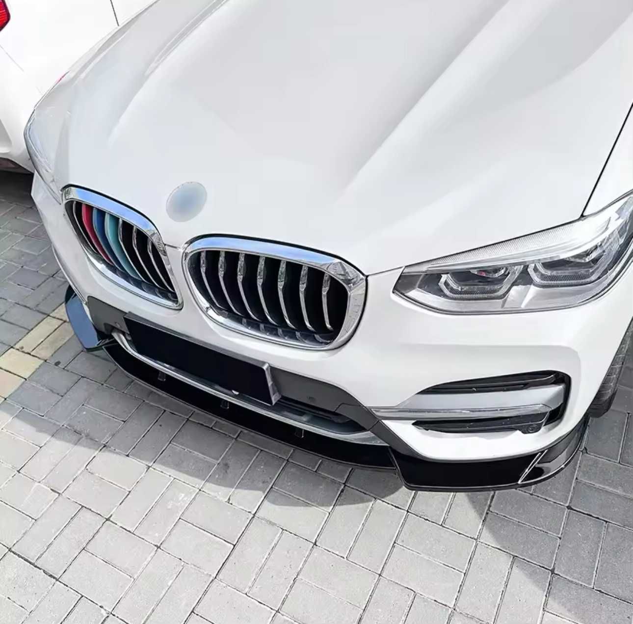 Лип за предна броня BMW X3 G01 2018/2021 pre lci добавка 3 части черен