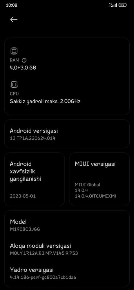 Redmi not 8 2021