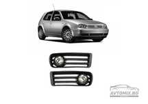 Kомплект халогени с решетки,LED крушки,фарове за мъгла,Golf 4,97-02 г.